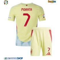 Maglie da calcio Spagna Alvaro Morata #7 Seconda Maglia Bambino Europei 2024 Manica Corta (+ Pantaloni corti)